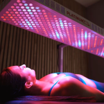Women receiving red light therapy treatment